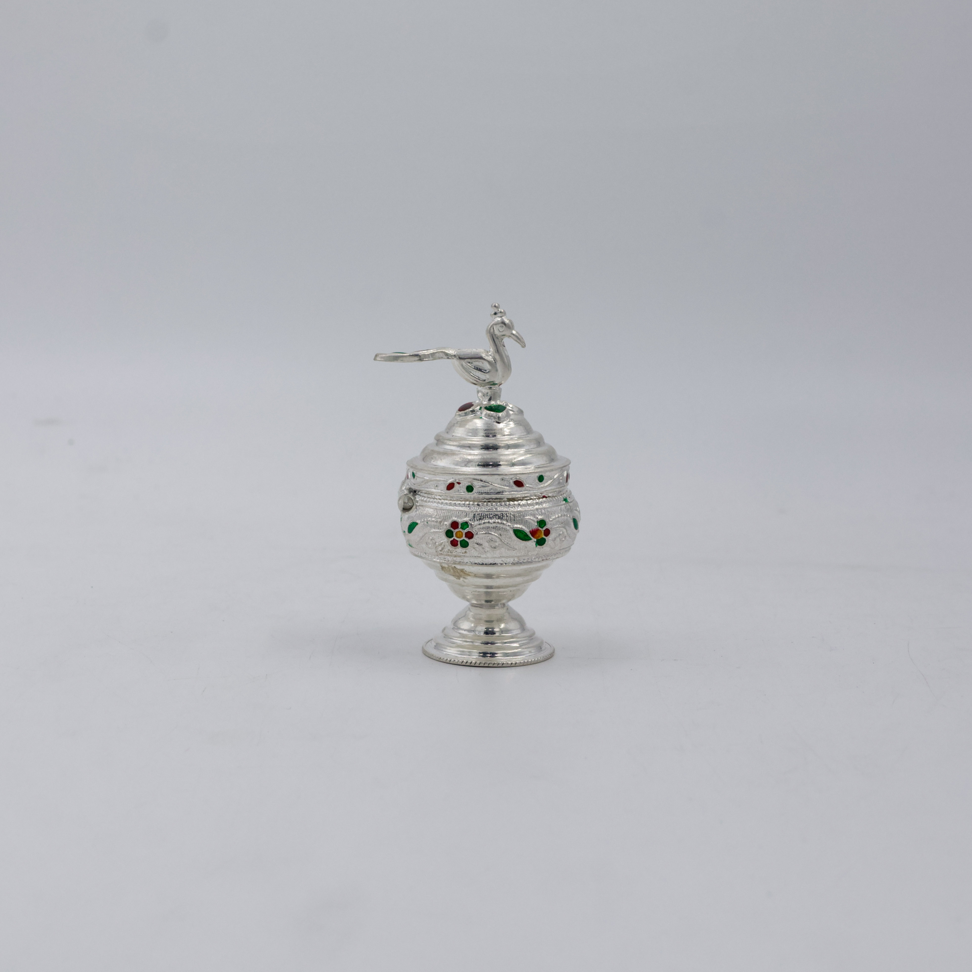 New Akshaya Jewellers - Silver Kum Kum Dabbi